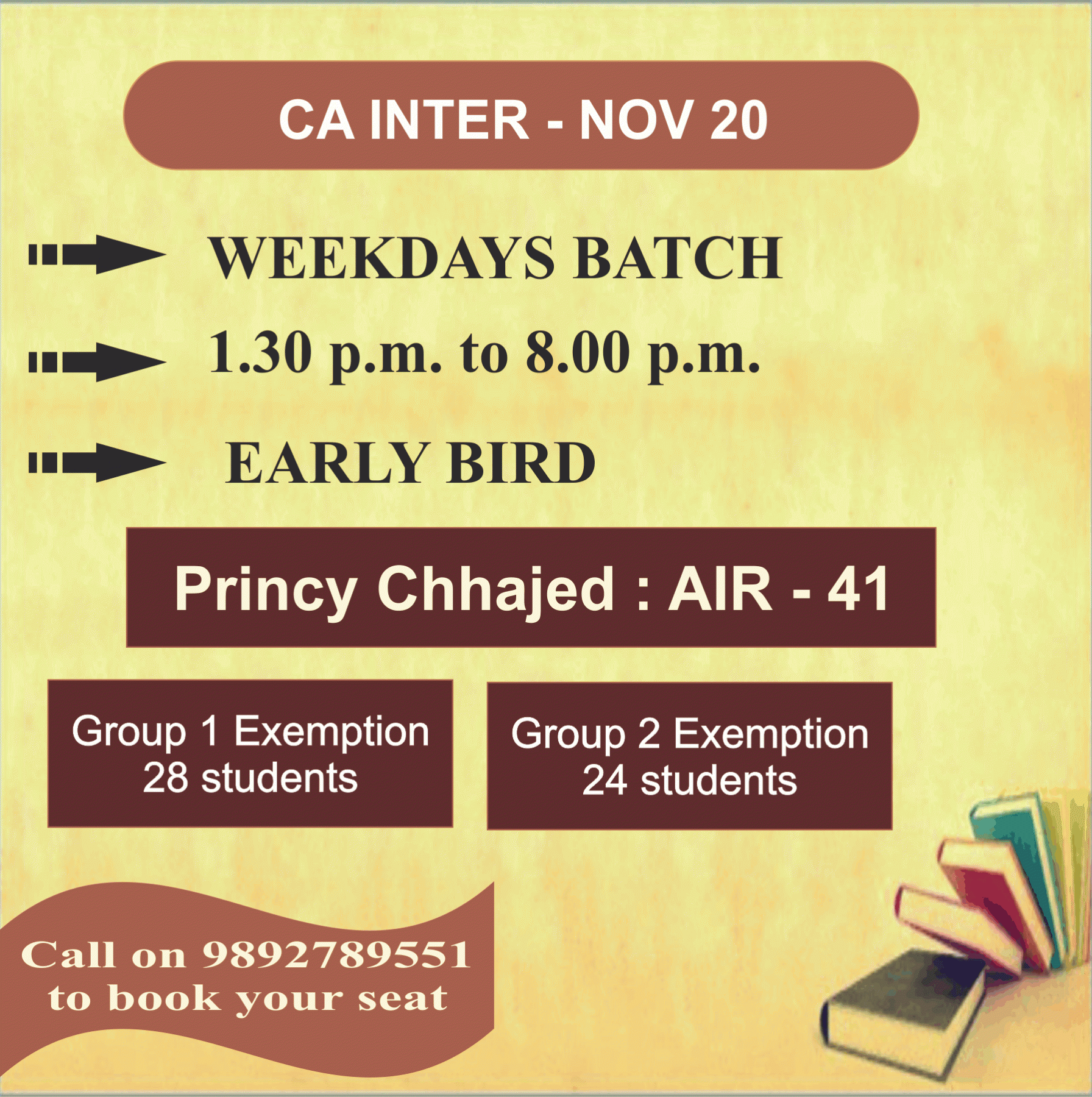 CA Inter Nov 20 – Early Bird Batch