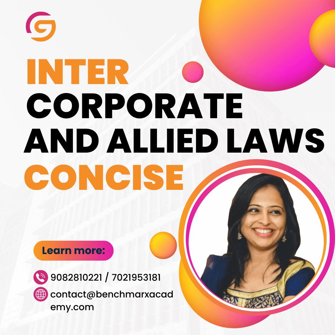 CA Inter - Concise - Chartbook for Corporate and Allied laws