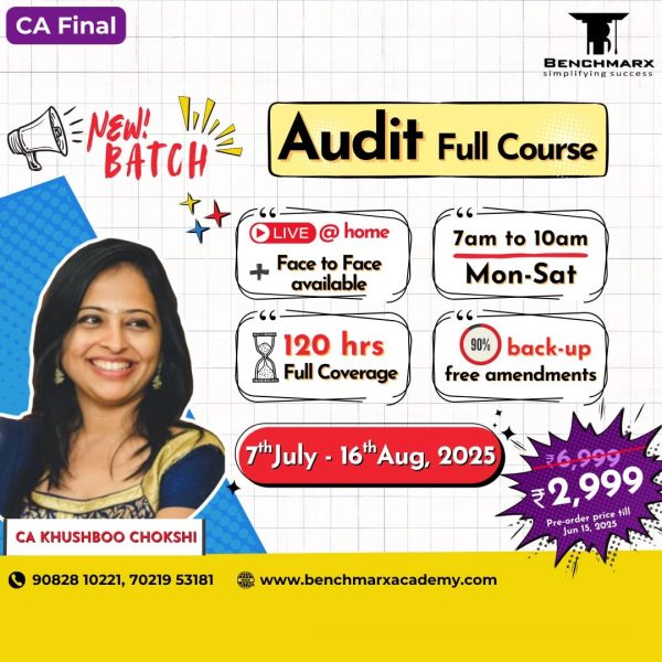 Audit Face to Face/Live Full Course batch