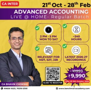 Advanced Accounting | Regular Live @ Home Batch