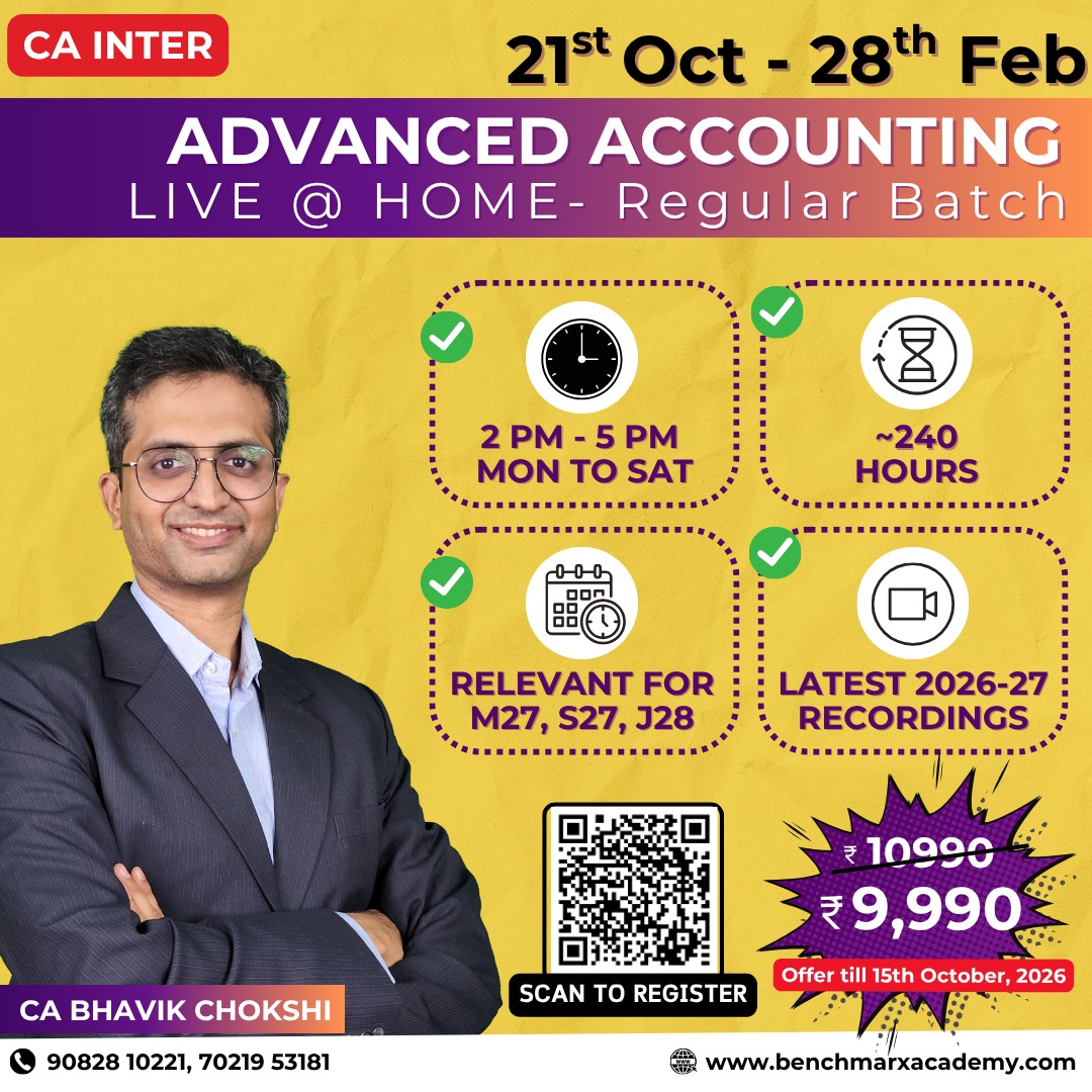 Advanced Accounting | Regular Live @ Home Batch