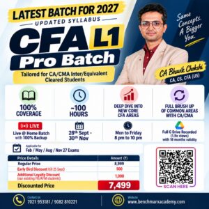 CFA Level 1 for CA/CMA Students Live@Home/Ongoing Recordings